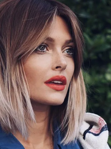 long bob haircut with bangs