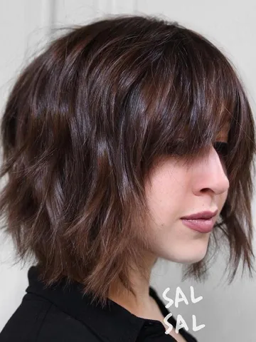 bob cut with bangs fashionnfreak