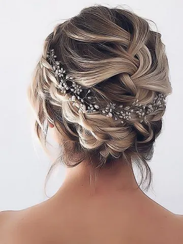 long curly hairstyles with braids for prom
