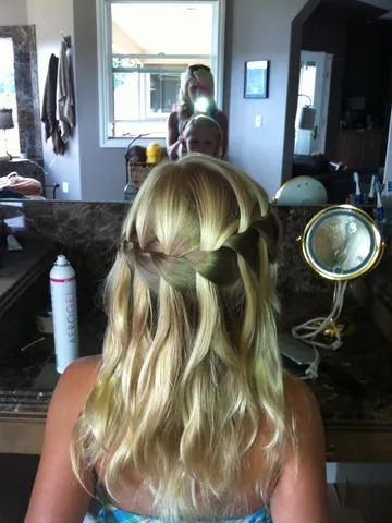 straight waterfall braid long hair styles waterfall braid ha
