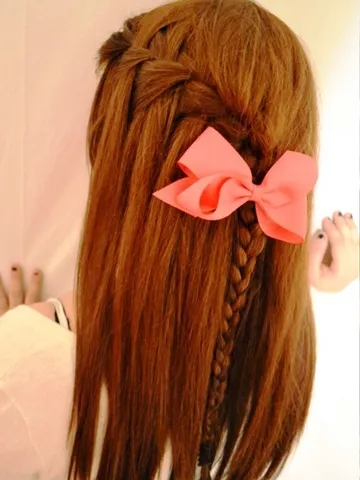 beautiful waterfall braid hairstyle