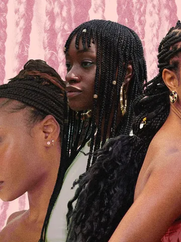 straight hairstyles with braids