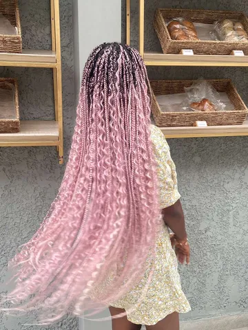 pin by on hair in 2025 cute box braids hairstyles goddess