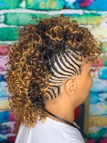 mohawk hairstyle with braids