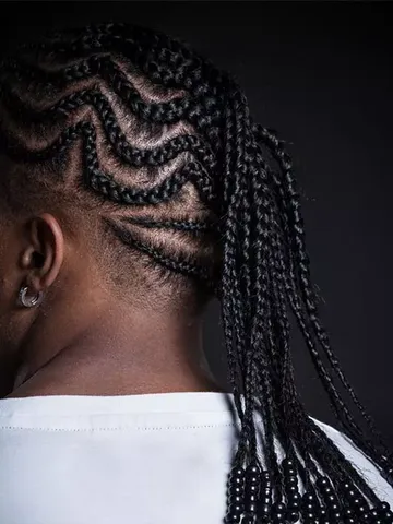 mohawk hairstyle with braids