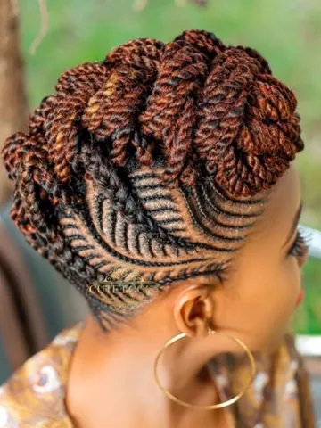 mohawk hairstyle with braids