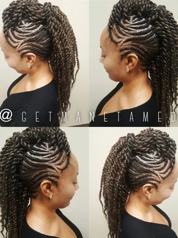 mohawk hairstyle for ladies with braids fade haircut styles