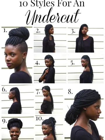 10 hair styles for an undercut box braids hairstyles natural