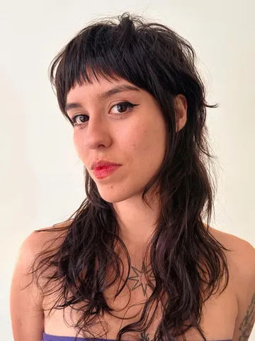 50 Beautiful Long Shag Haircuts for Effortless Style : Edgy Mullet Shag ...