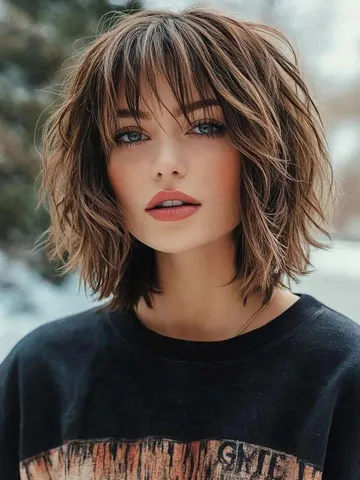 Short hair with bangs, Choppy bob hairstyles, Bobs haircuts