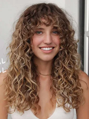 long choppy layered curly hairstyles