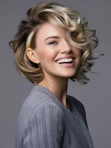 effortless curly hairstyles with choppy layers for a trendy