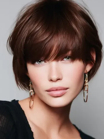 choppy bangs with layered style all around in 2025 choppy bo