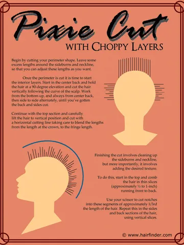 how to cut a choppy pixie with short sides and an elongated