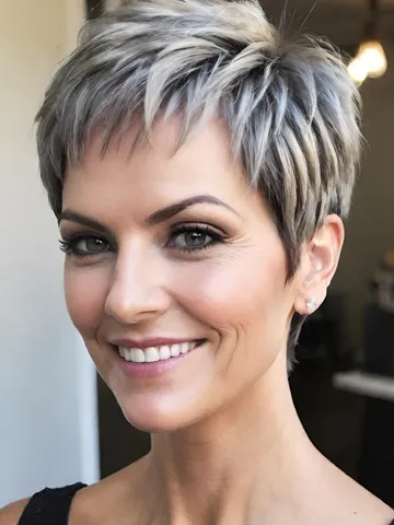 fresh choppy pixie cut for a radiant youthful look e t m k l