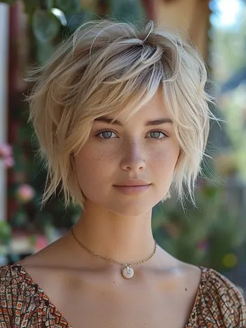 a long pixie with choppy layers is both chic and versatile t