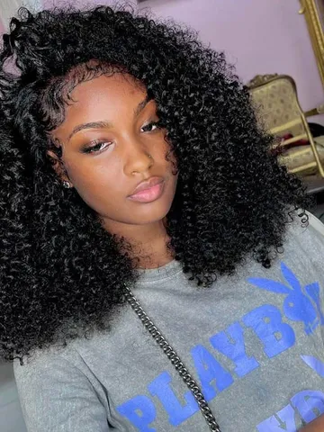 curly hair bob
