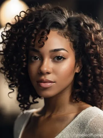 styling black women s long curly hair stable diffusion onlin