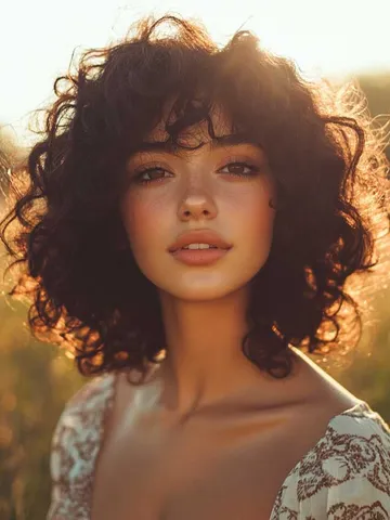 short curly haircuts for round faces 26 best curly hairstyle
