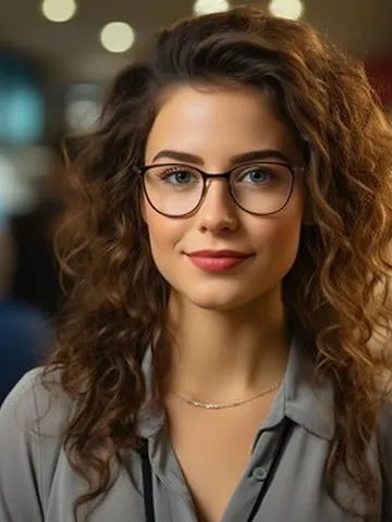 premium ai image young smiling women with curly hair enjoyin