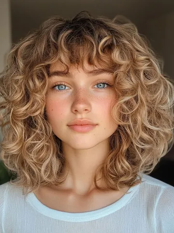 37 shoulder length curly hairstyles with layers soft blonde