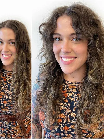 21 best ways to get curtain bangs for curly hair right now