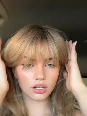 Cute haircuts hairstyles with bangs - cute half up with curtain bangs ...