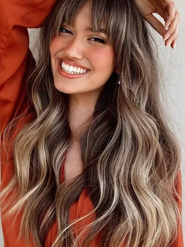35 Cute Curtain Bangs That You Should Try in 2022 : Ocean Kissed Colour ...