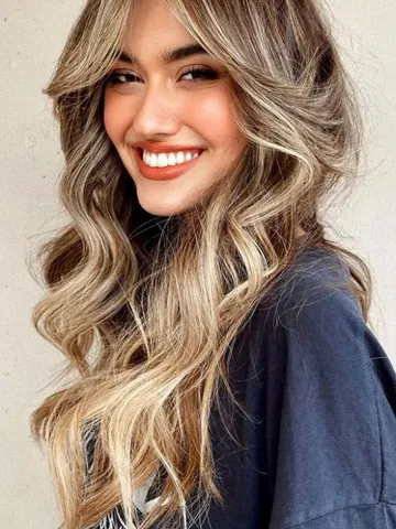 Cute Haircuts And Hairstyles With Bangs : Multi Shades of Blonde with ...