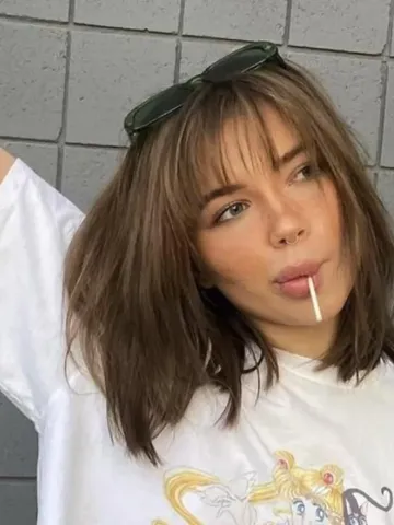 Bang inspo haircut inspo hair color inspo curtain bangs fashion beauty ...