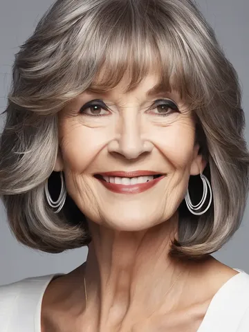 30 Gorgeous Hairstyles For Women Over 50 With Bangs