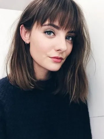 32+ Cute Medium Hairstyles with Bangs for Women - Cute Haircuts Ideas ...