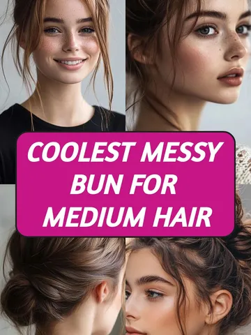 34 messy bun inspirations for medium hair beauties medium ha