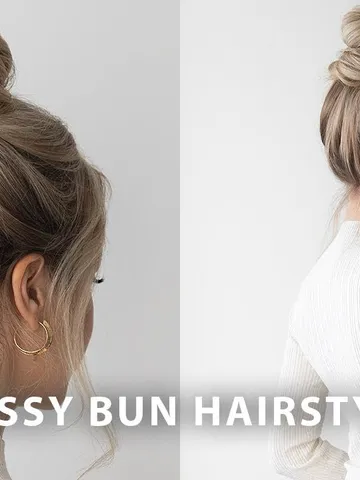 how to make a messy bun tutorial