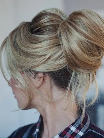 15 cute buns updos 2020 bun updo hairstyles for women and gi
