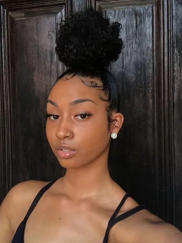 pin by trilly on h a i r high bun hairstyles natural hair st