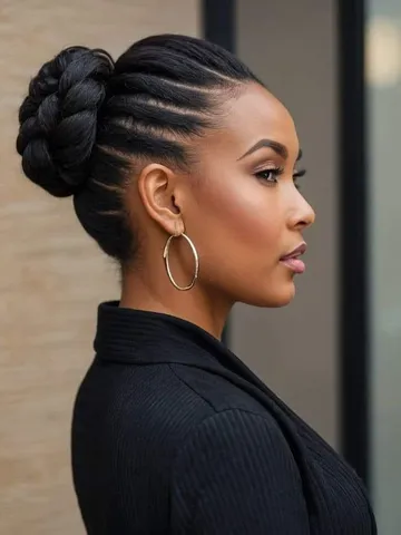 braided crown bun uncommon and cute in 2024 sleek ponytail