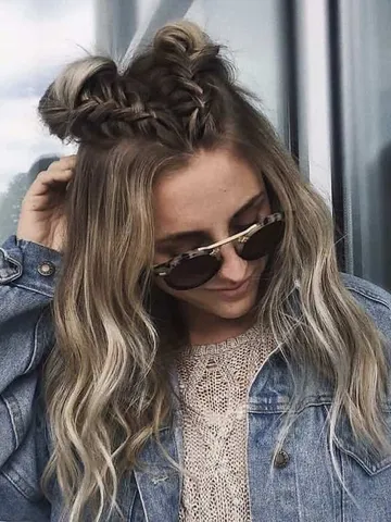 30 playful two buns hairstyles space buns