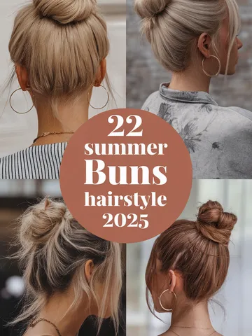 summer buns hairstyle 2025 easy cute ideas for hot days