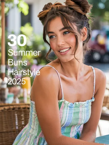 30 summer buns hairstyle 2025 ideas cute messy easy updos sp