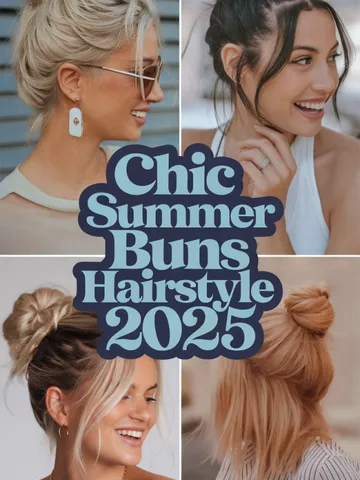 elegant buns and braids summer buns hairstyle 2025 quick ide