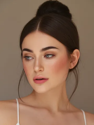 cute spring hairstyles 2025 classic high bun with face frami