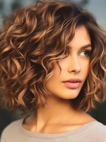 83 cute shoulder length curly hairstyles to try this year lo