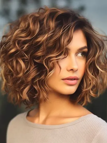 83 cute shoulder length curly hairstyles to try this year na