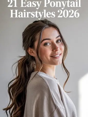 easy ponytail hairstyles 2026 for long hair sleek cute ponyt