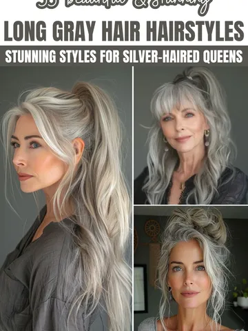 long gray hair hairstyles for a sophisticated timeless look