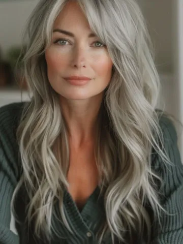 40 prettiest grey hairstyles with bangs that prove grey is g