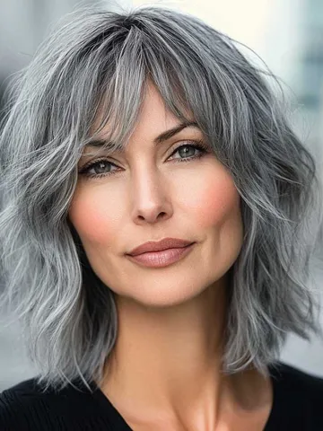 6 trendy medium layered haircuts for ash gray hair 333k insp
