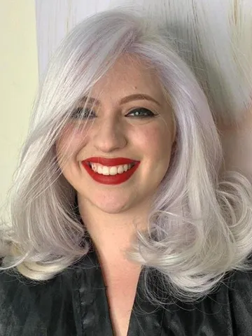 medium layered with gray hair dye grey hair styles for women