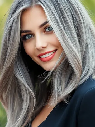 effortlessly chic low maintenance medium length layered grey